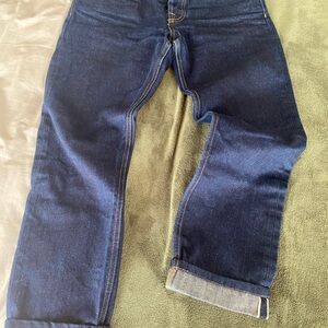 Brave Star Handmade Dark Blue Men's Straight Jeans